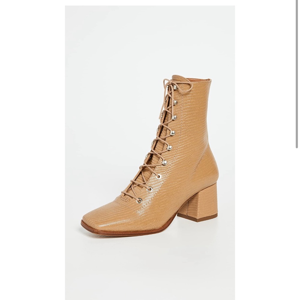 Souliers Martinez 
San Pedro 55mm Booties 
Beige European size 41